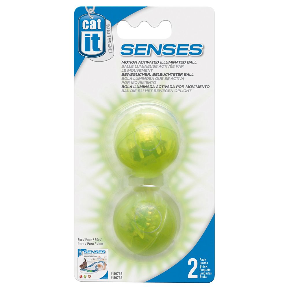 Circuit de jeu Ferplast Flashlight - 2 balles lumineuses Catit de rechange (coloris : vert)