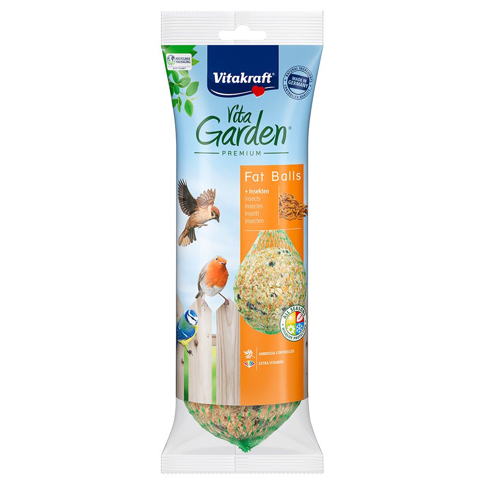 Sparpaket: 7x4St. Vitakraft VitaGarden Knödel, Insekten Vogelfutter