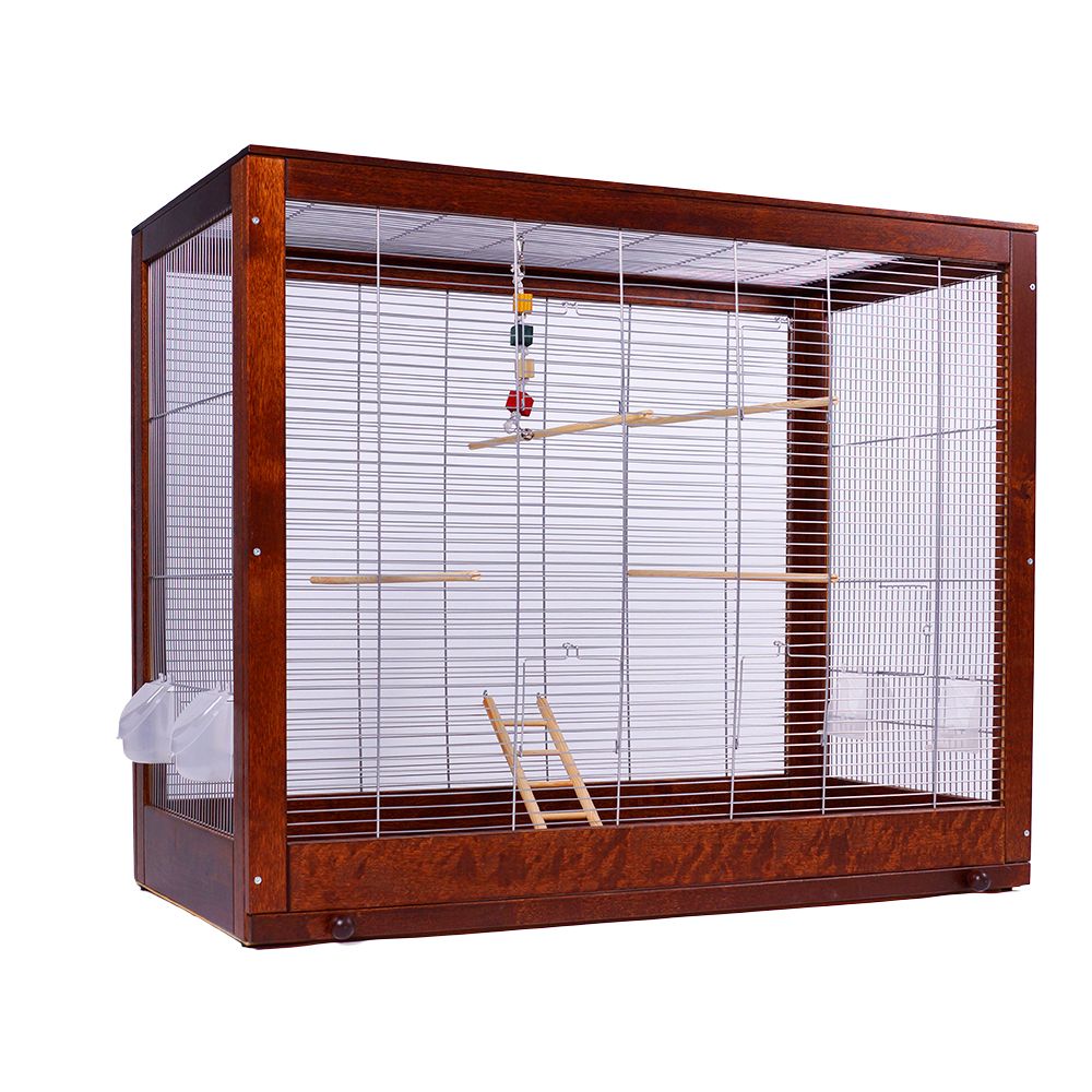 Image of Jaula Skyline Diana para pájaros - wenge: L 99 x B 52 x H 78 cm 05907466817713