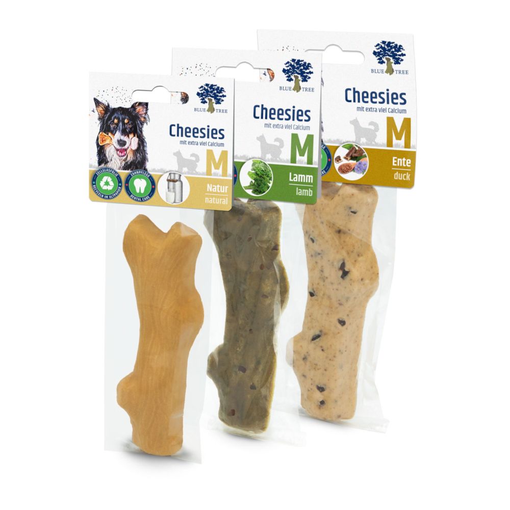 Mixpack: 3x50g Blue Tree Cheesies Hundesnacks