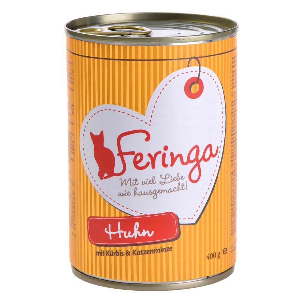 Feringa Pure Meat Men� 6 x 400 g - Huhn mit K�rbis & Katzenminze