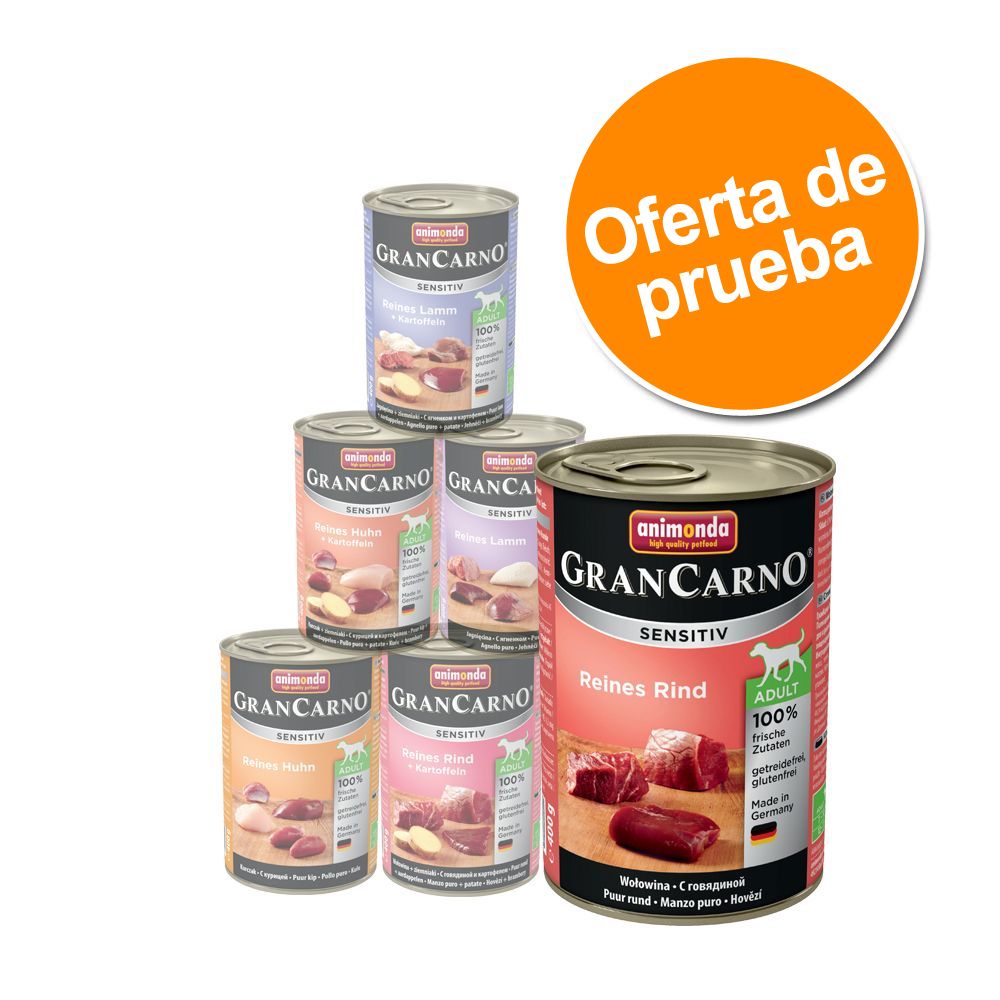 Image of Pack mixto Animonda GranCarno Sensitive - 6 x 200 g 04017721725774