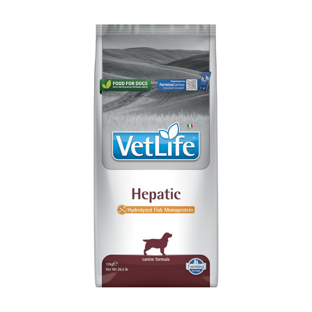 Sparpaket: 2x 12kg Farmina Vet Life Dog Hepatic Hundefutter trocken