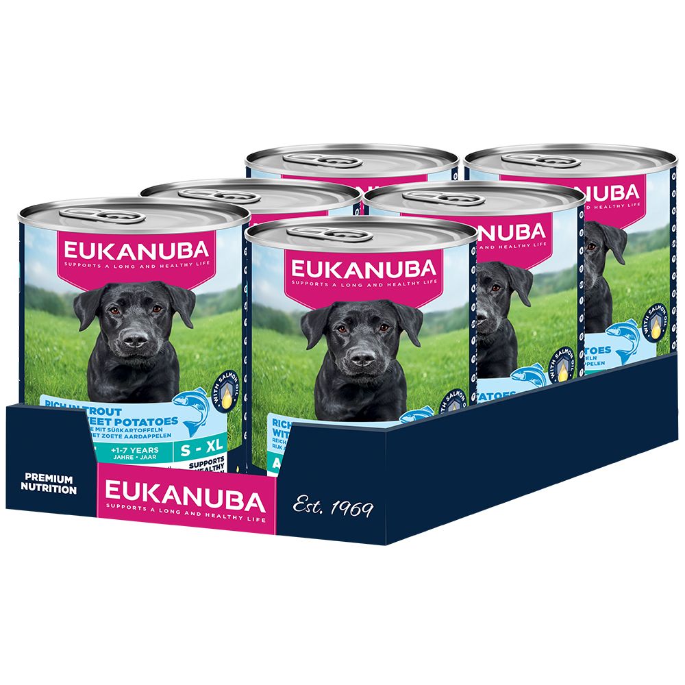 Eukanuba Adult Reich an Forelle mit Süßkartoffeln.- 48 x 400 g