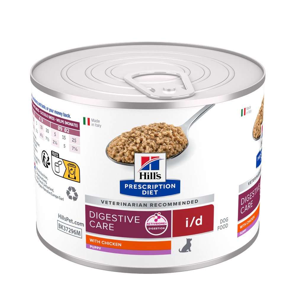 Sparpaket 24x360g Hill's Prescription Diet i/d Digestive Care Puppy mit Huhn Hundenassfutter