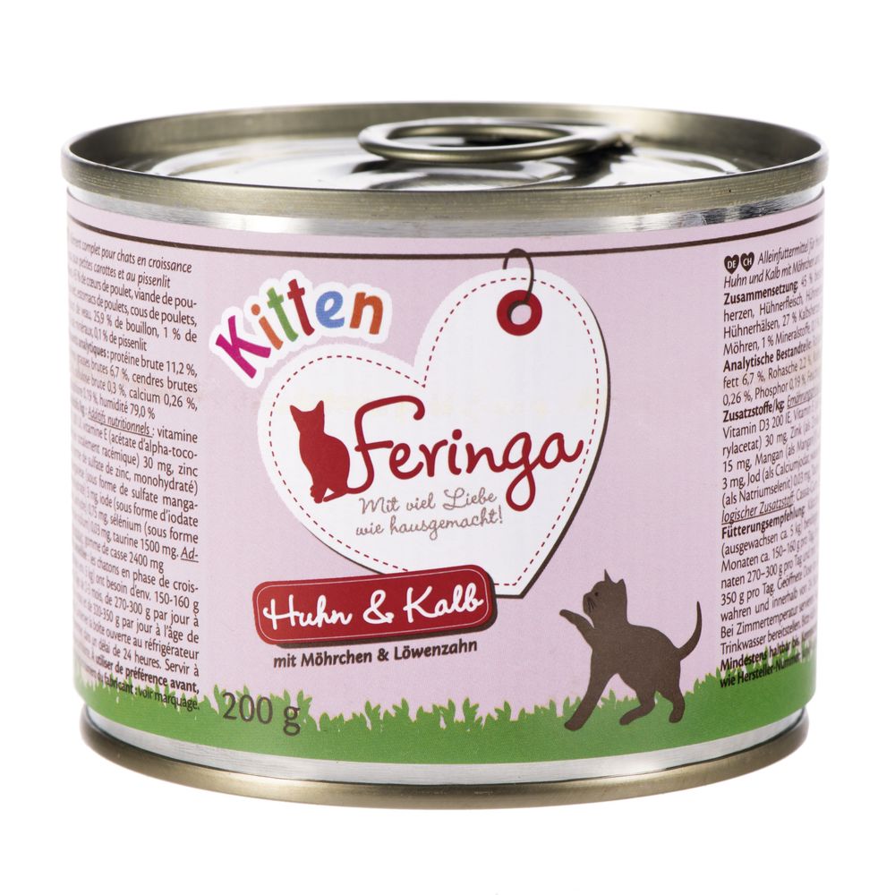 Feringa Menü Kitten 6 x 200 g - Pachet mixt