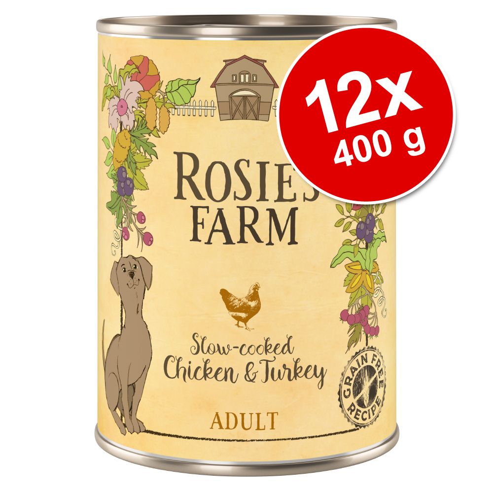 12x400g Pește & pui Rosie's Farm Adult pentru câini
