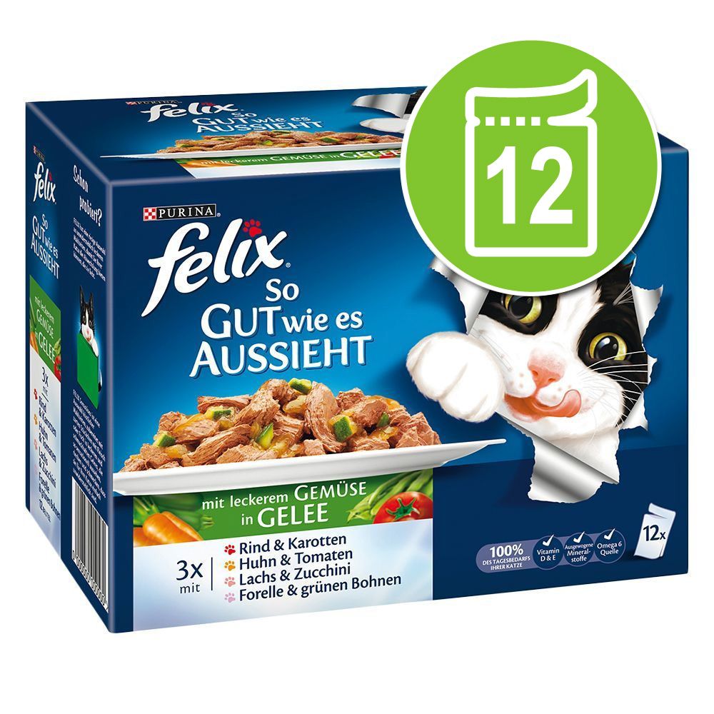 Image of Felix Fantastic 12 x 100 g - Kitten selección de carne y pescado 07613031592029