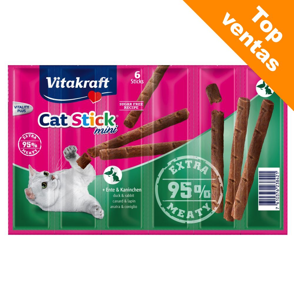 Image of Vitakraft Cat Stick Mini para gatos - Ave e hígado (12 x 6 g) 07610376238476
