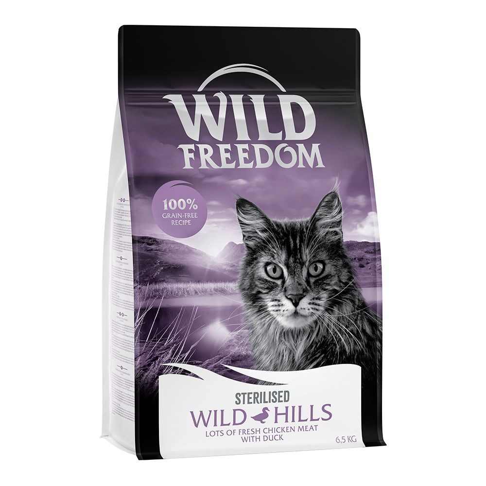 6,5kg Adult "Wild Hills" Sterilised Ente - getreidefrei Wild Freedom Katzenfutter trocken