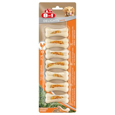 - 8in1 Delights Strong Kauknochen Huhn 8in1 Delights Strong Kauknochen Huhn
