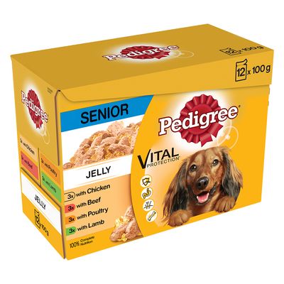 48X100G Pouch Senior 7 Pedigree Hondenvoer pedigree kopen in de aanbieding