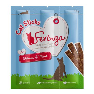 3X6G Sticks Zalm Forel Feringa Kattensnack feringa kopen in de aanbieding