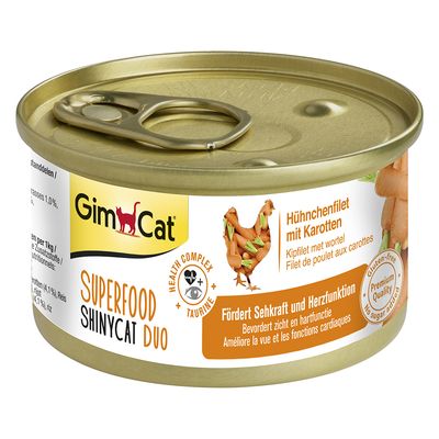 - GimCat Superfood ShinyCat Duo 6 x 70 g GimCat Superfood ShinyCat Duo 6 x 70 g