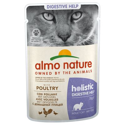 Image of Almo Nature Holistic Digestive Help - 6 x 70 g Geflügel & Fisch