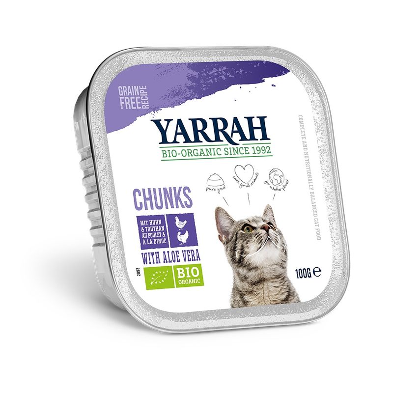 Yarrah Biologisch Kattenvoer Chunks 6 X 100 G Vis Met Spirulina yarrah kopen in de aanbieding