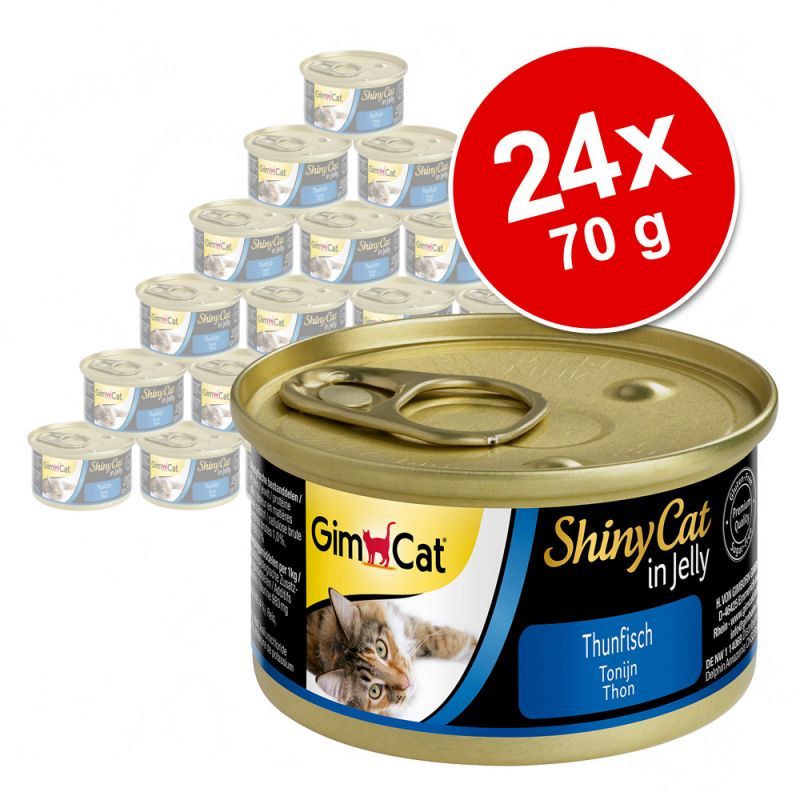Image of GimCat ShinyCat en gelatina 24 x 70 g - Pack Ahorro - Pollo 04002064414409
