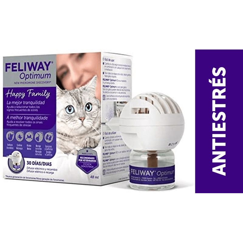FELIWAY® Optimum antiestrés para gatos - Difusor eléctrico + recarga 48 ml