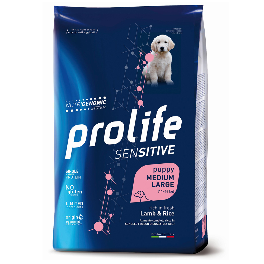 Prolife Sensitive Puppy Medium/Large Agnello & Riso - Set %: 2 x 10 kg