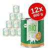 zooplus Bio 12 x 800 g Alimento umido per cani - Anatra con Patate dolci & Zucchine (senza cereali)