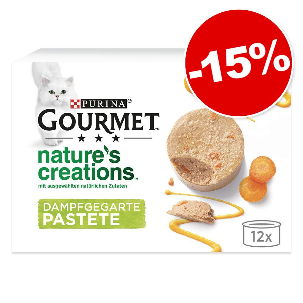 24x85g poulet, carottes Nature's Creation Mousse Gourmet boîtes pour chat
