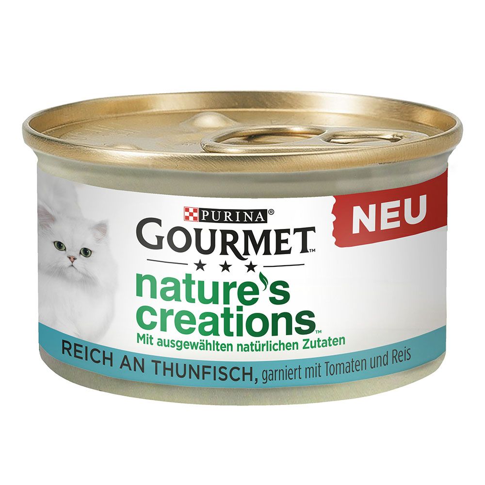 24 x 85 g Nature's Creation Mix, 2 Sorten Gourmet Nassfutter für Katzen