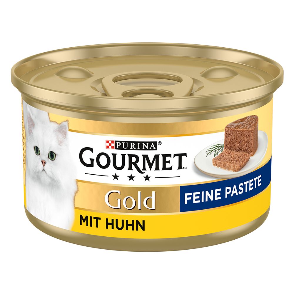 24 x 85g Feine Pastete Mix Gourmet Gold Katzenfutter nass