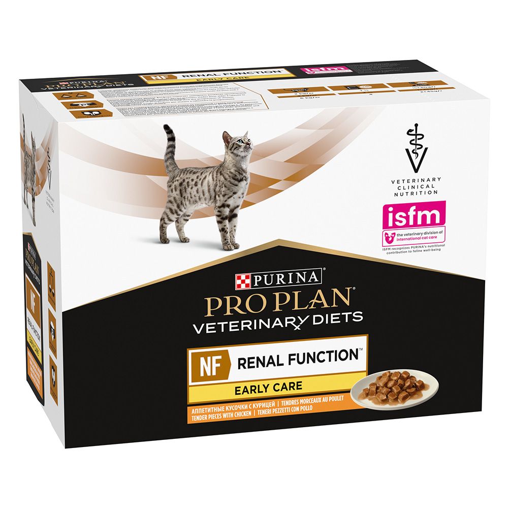10x 85g Veterinary Diets Feline NF Early Care Huhn Purina Pro Plan Nassfutter für Katzen