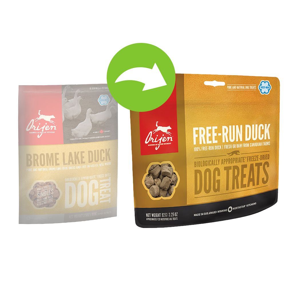 Image of Orijen FreeRun Duck snack para perros - 92 g 00064992582920