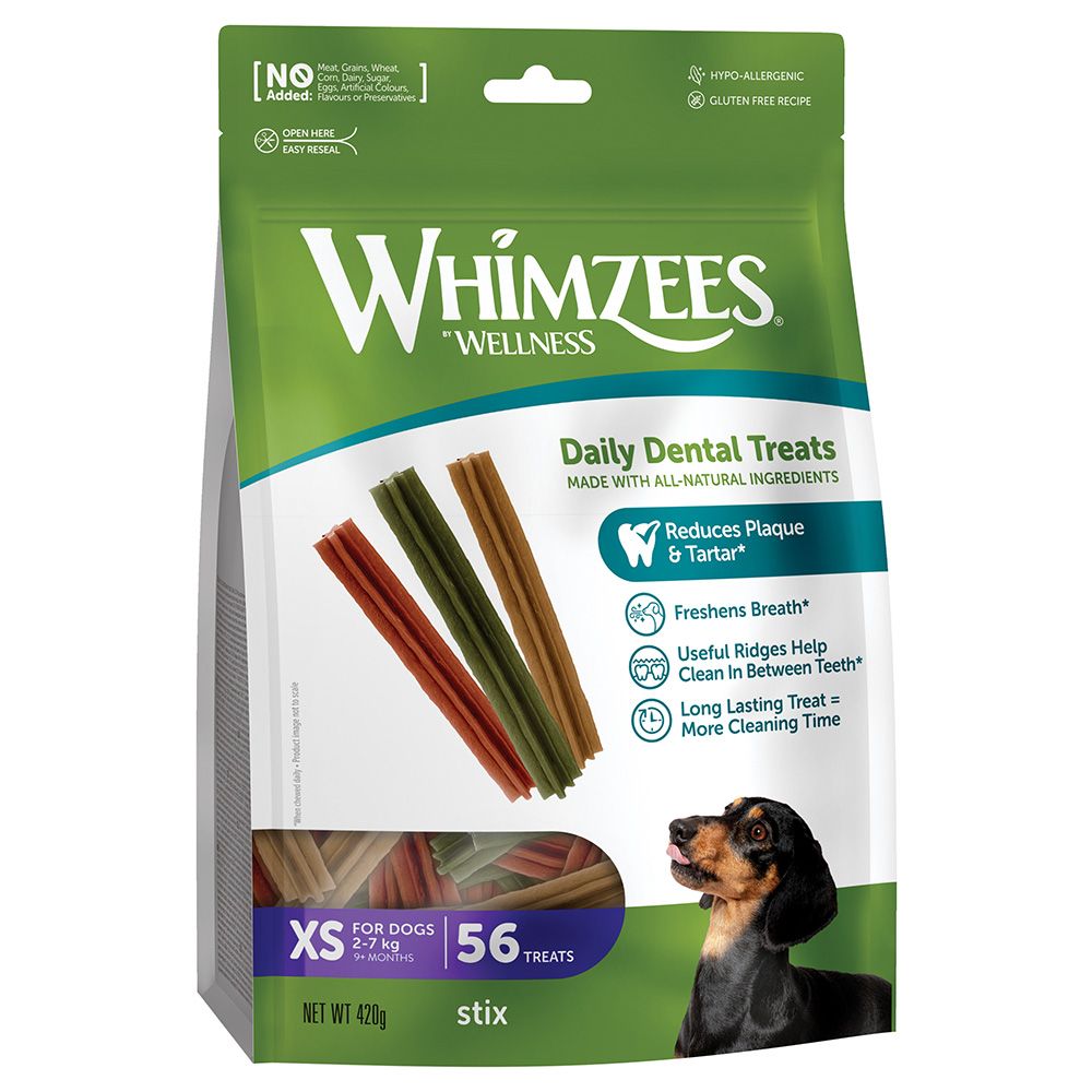 2x 360g Whimzees Wellness Stix für Hunde Größe M:(112 Stück) Hundesnacks