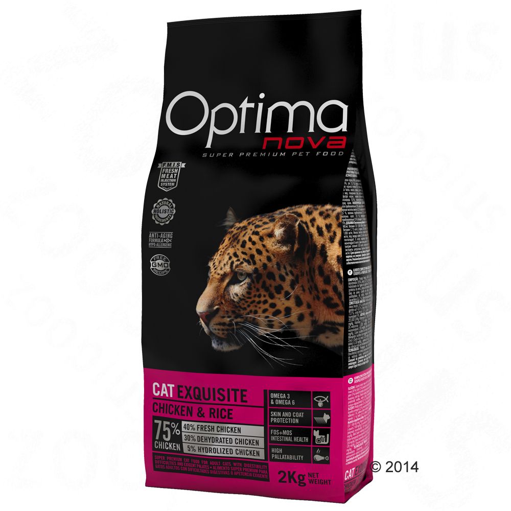 Image of Optimanova Exquisite para gatos - 2 x 8 kg - Pack Ahorro 08413037201036