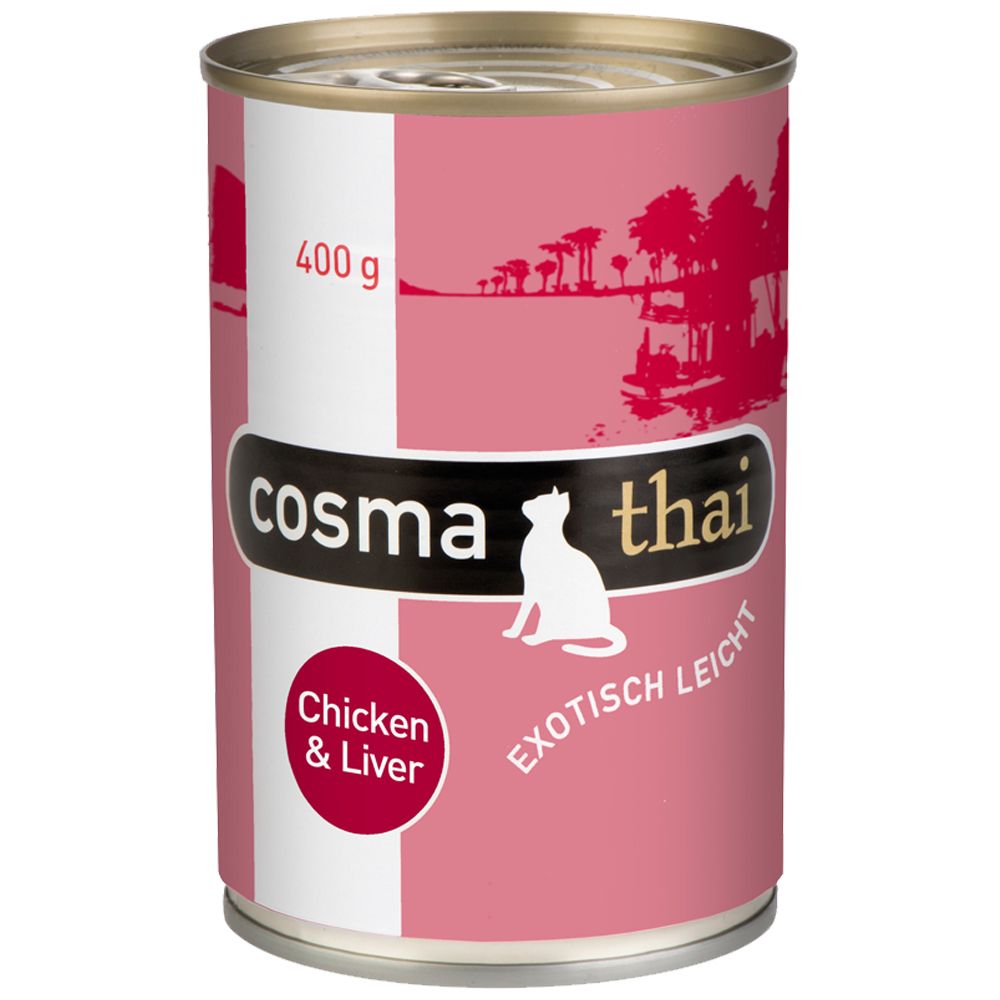 Cosma Thai/Asia în gelatină 6 x 400 g - Pui cu ficat de