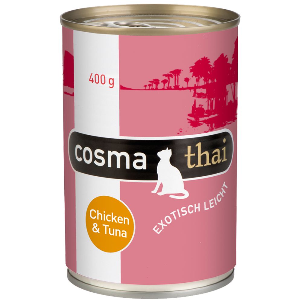 Cosma Pachet economic Thai/Asia în gelatină 12 x 400 g - Pui cu ton