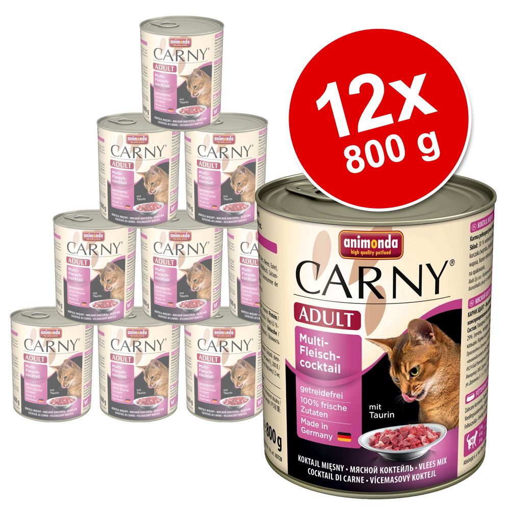 Image of Animonda Carny Adult 12 x 800 g - Pack Ahorro - Cóctel de carne 04017721737289