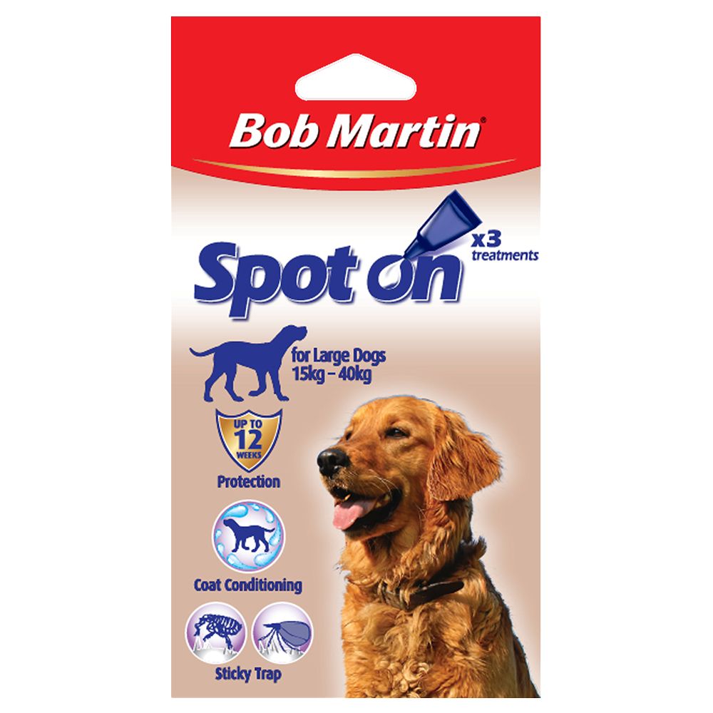 Image of Bob Martin pipeta anti pulgas y garrapatas para perros - Perros grandes (más de15 kg) 05011914721016