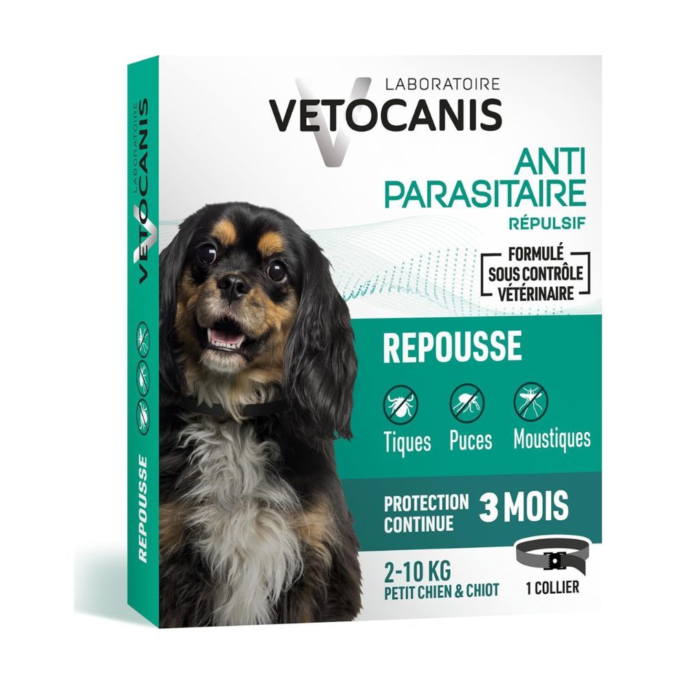 Vetocanis Repellierendes Floh- und Zeckenhalsband Gr. M für mittelgroße Hunde (10-20kg)
