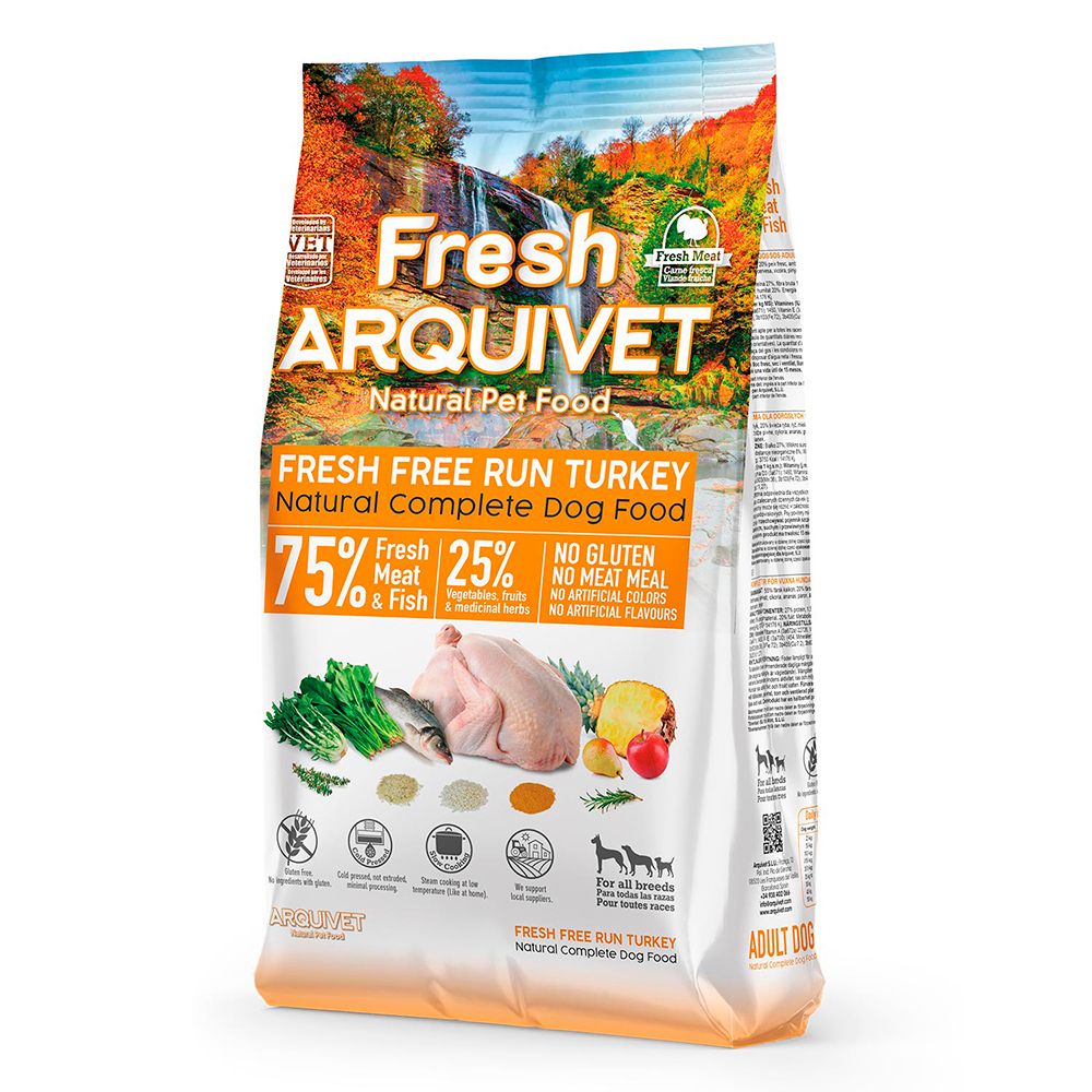 2,5kg Arquivet Fresh Free Run Truthahn Hundefutter trocken