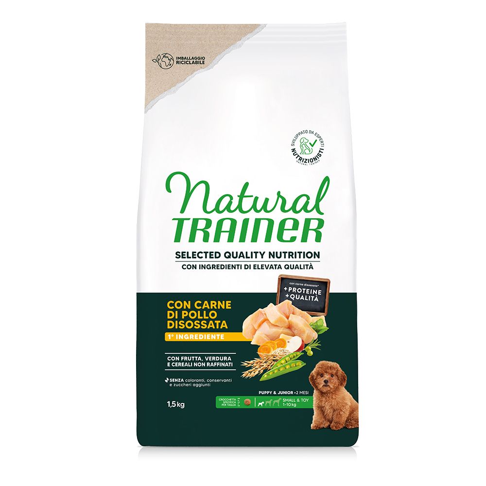 2x 1,5kg Selected Quality Nutrition Puppy Small & Toy Huhn Natural Trainer Hundefutter trocken