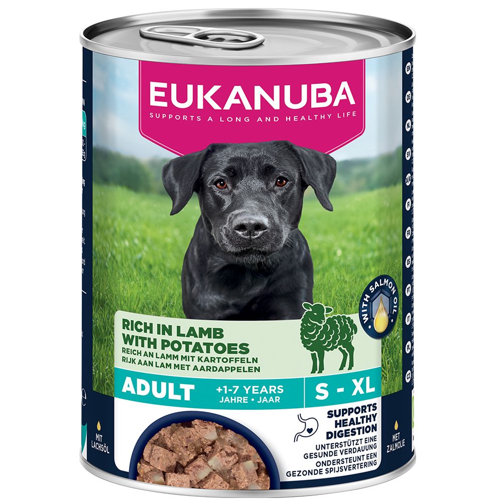 Eukanuba Adult Reich an Lamm mit Kartoffeln.- 6 x 400 g