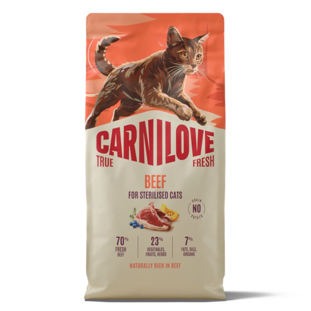 6kg Carnilove True Fresh Sterilised Adult Rind Katzenfutter trocken