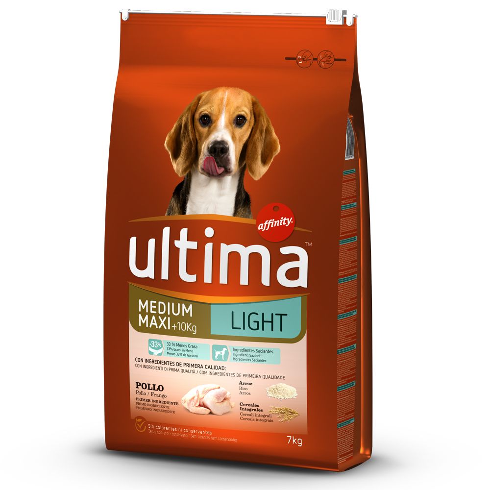 Image of Ultima Medium-Maxi Light Adult con pollo - 2 x 7 kg - Pack Ahorro 08410650169170