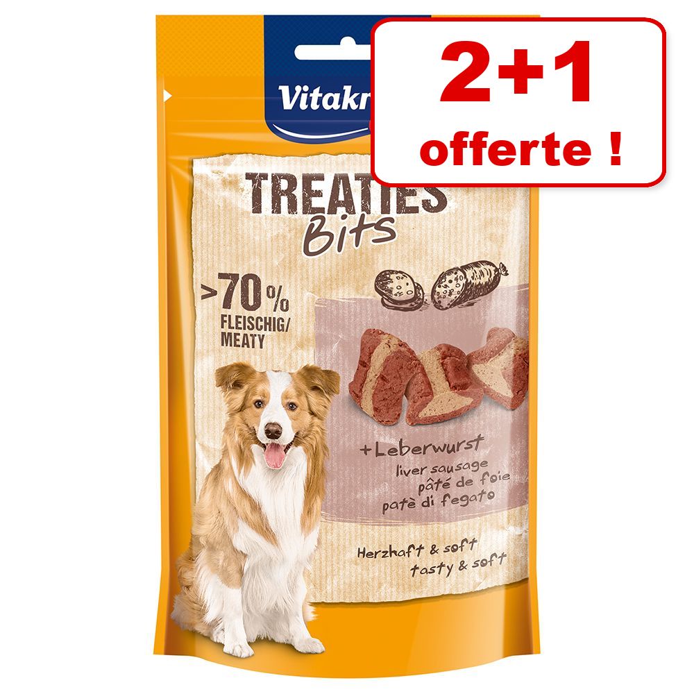 3x120g Treaties Bits Pâté de foie Vitakraft Friandises pour chien