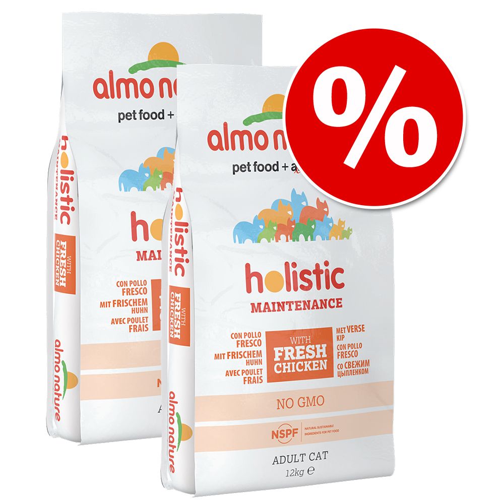 Image of Almo Nature Holistic 2 x 12 kg - Pack Ahorro - Pescado blanco y arroz 08001154122329