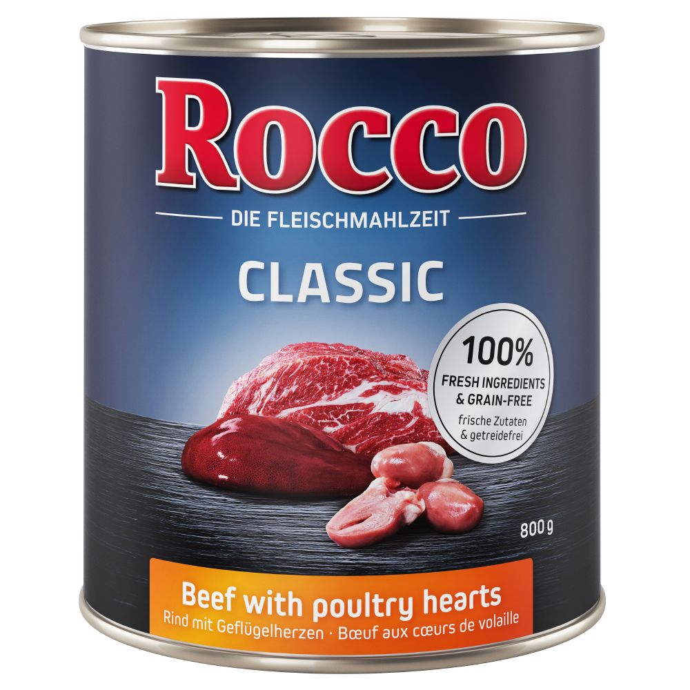 Rocco Classic 6 x 800 g hundfoder - Nötkött & grön våm Rocco Classic 6 x 800 g hundfoder - Nötkött & grön våm