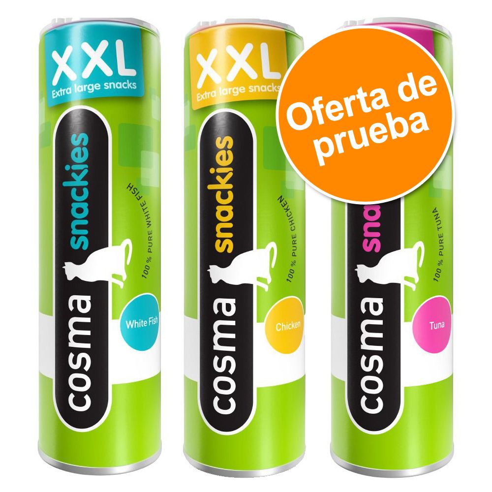 Image of Cosma Snackies XXL para gatos - Pack de prueba mixto - 73 g, 3 sabores diferentes 04260077043928