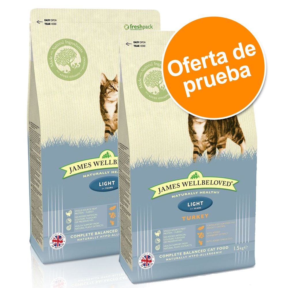 Image of James Wellbeloved Adult Light para gatos - Pack mixto - 2 x 1,5 kg 05025838006333