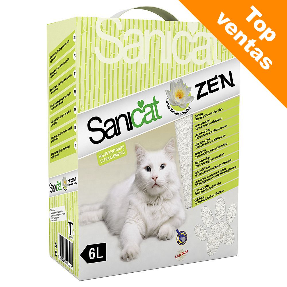 Image of Sanicat Zen arena aglomerante para gatos - 3 x 6 l - Pack Ahorro 08710673003216
