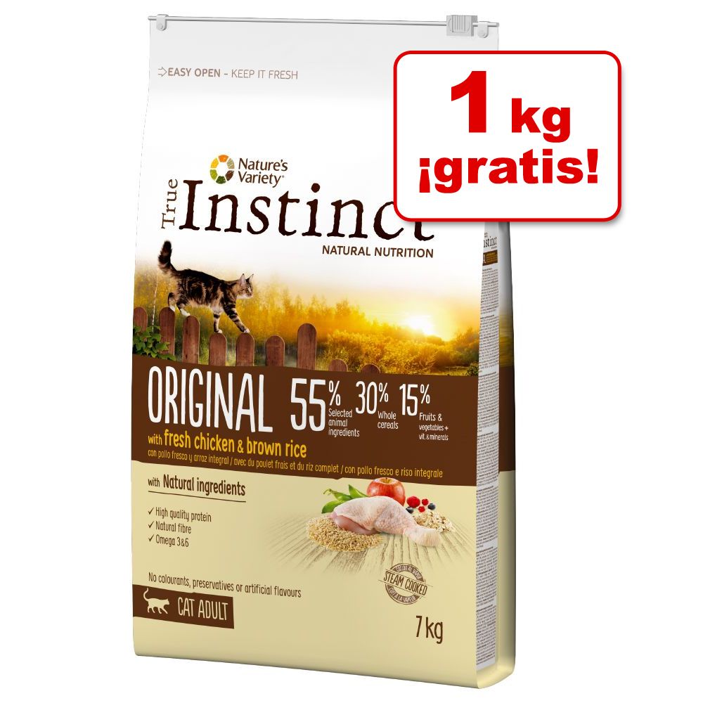 Image of True Instinct 7 kg pienso para gatos en oferta: 6 + 1 kg ¡gratis! - High Meat con pollo campero deshuesado 6 + 1 kg gratis 08410650232119