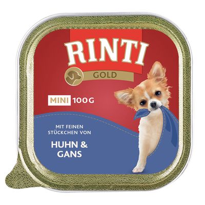 Image of RINTI Gold Mini 6 x 100 g - Rind & Perlhuhn