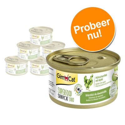 6 X 70 G Gimcat Superfood Shinycat Duo Kattenvoer Voordeelpakket 4 Soorten gimcat kopen in de aanbieding